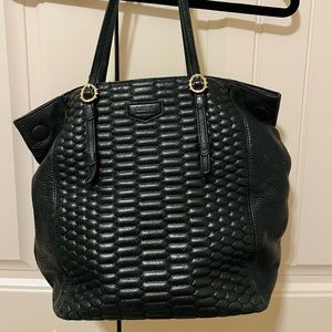 AIMEE KESTENBERG Black Quilted Leather MEDINA Large Tote Bag